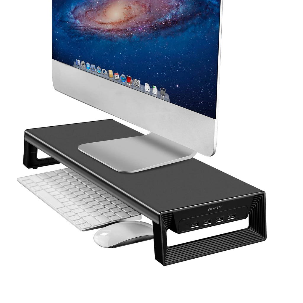 metal monitor stand with USB