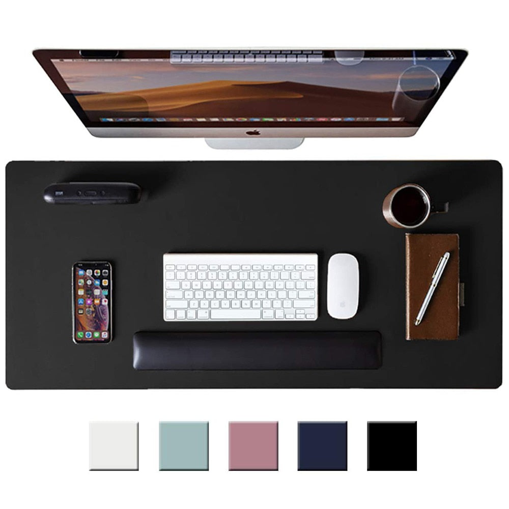 large black desk mat